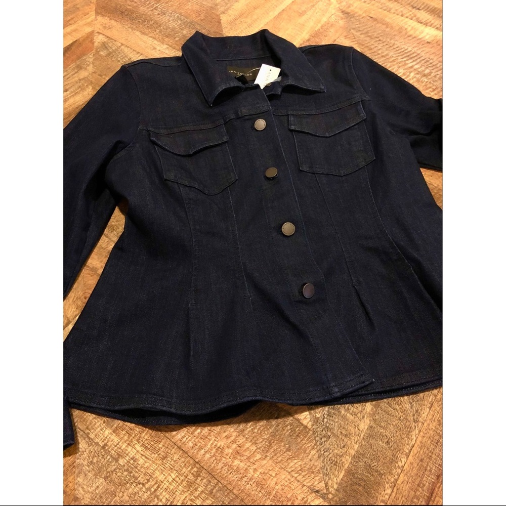 ***NEW*** Ann Taylor: Fitted Dark Jean Jacket